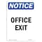 Signmission OSHA Notice Sign, Office Exit, 10in X 7in Rigid Plastic, 7"W, 10" L, Portrait, Office Exit Sign OS-NS-P-710-V-16938 - alternate 1